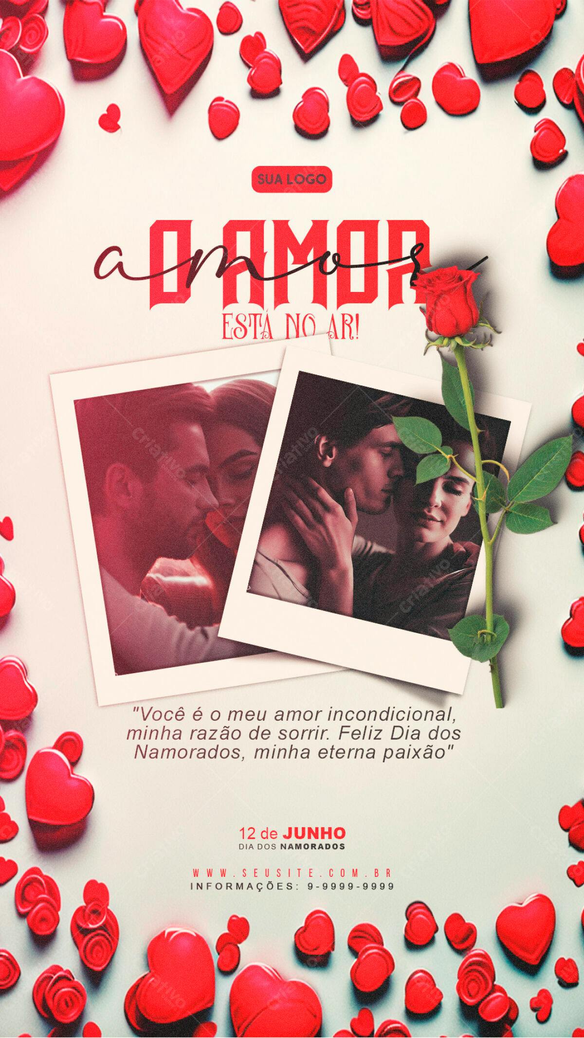 Flyer Dia dos Namorados PSD Editável