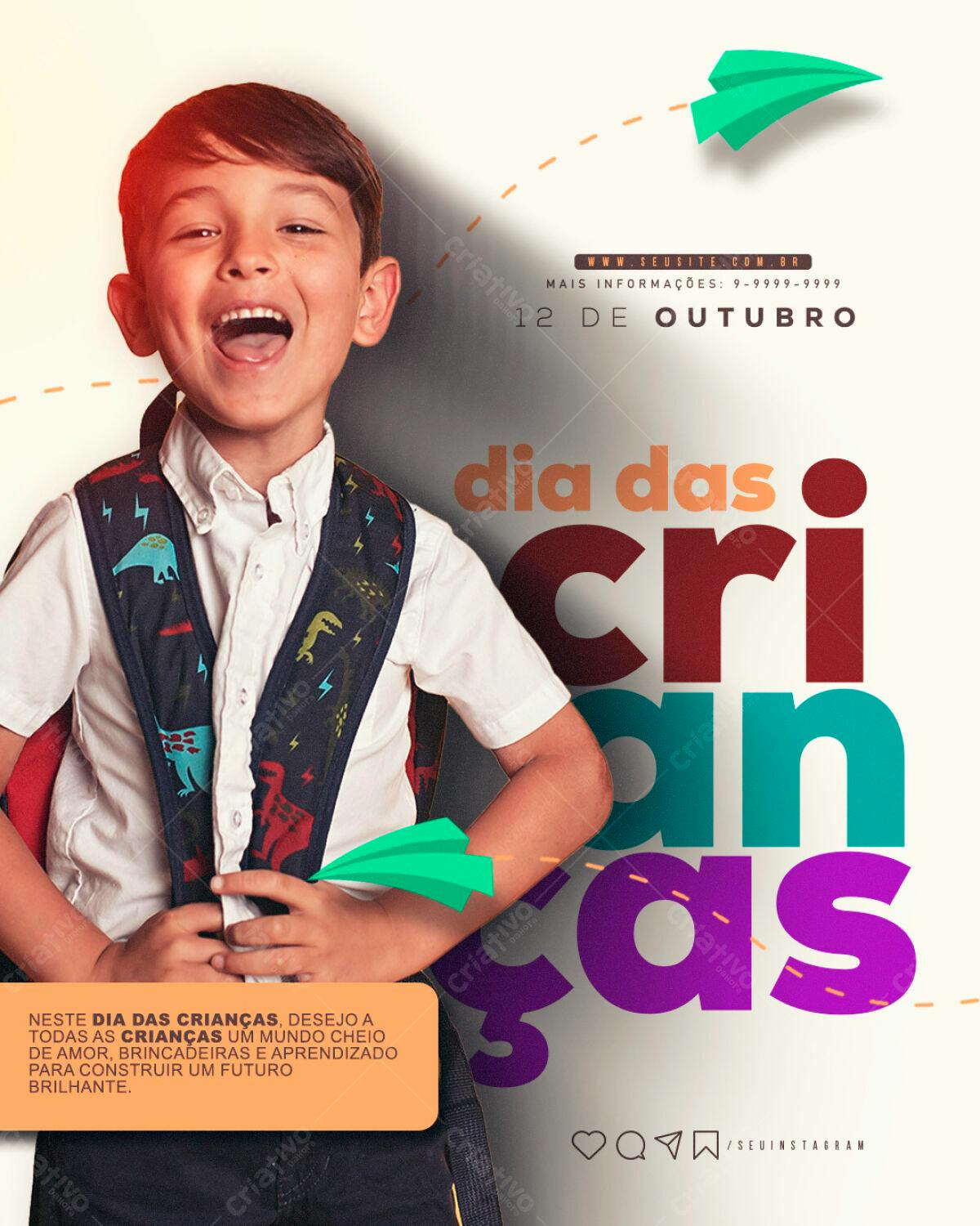 Flyer Dia das Crianças PSD Editável