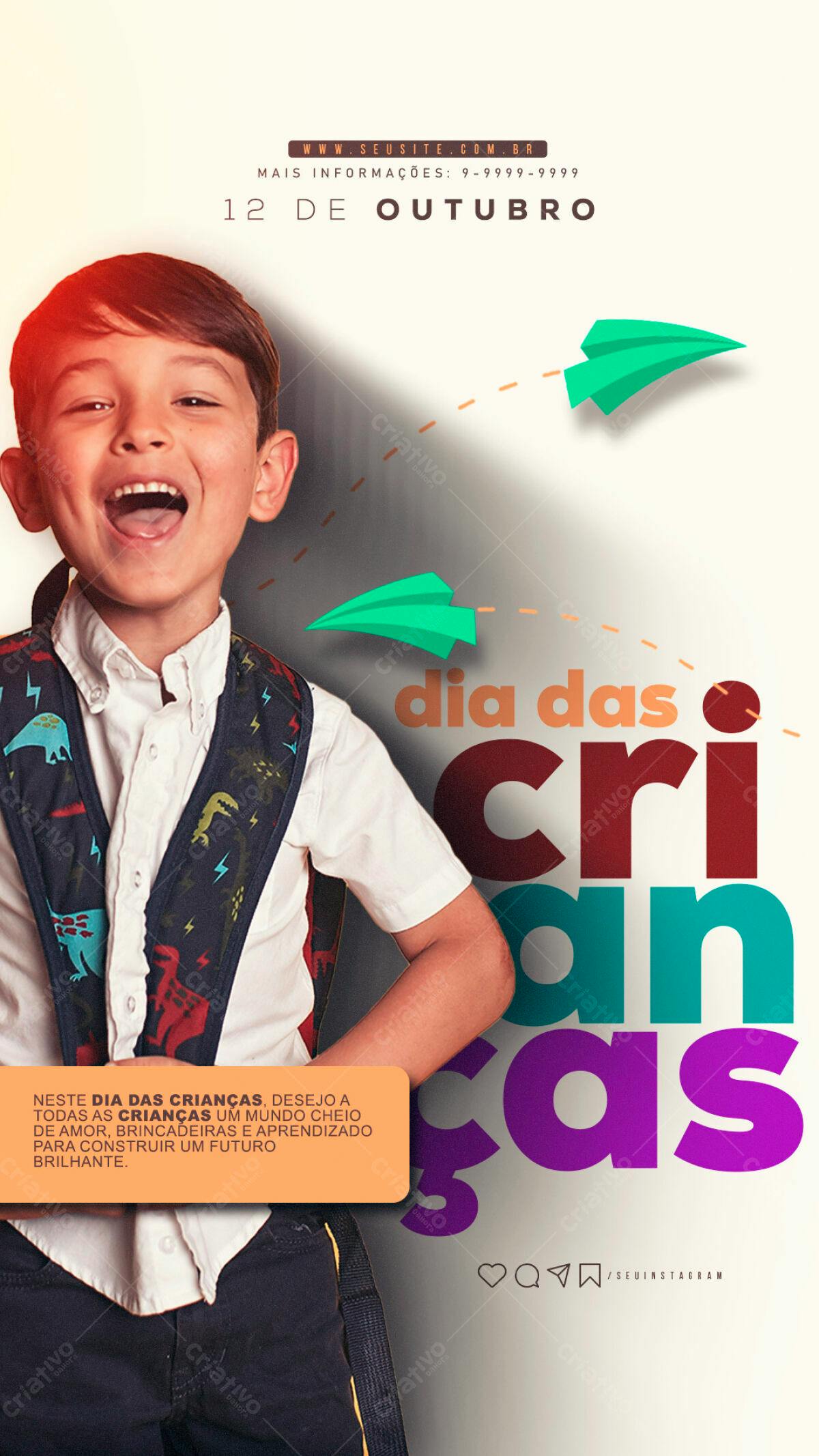 Flyer Dia das Crianças PSD Editável