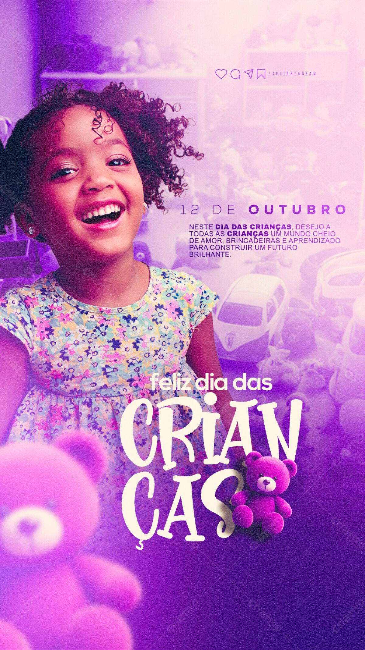 Flyer Dia das Crianças PSD Editável