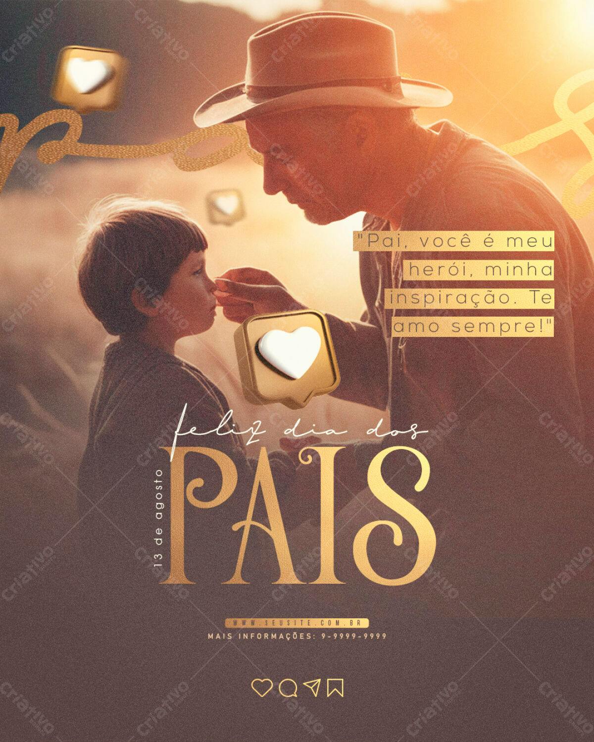 Flyer Dia dos Pais PSD Editável