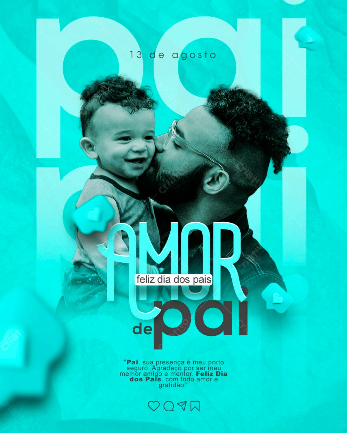 Flyer Dia dos Pais PSD Editável