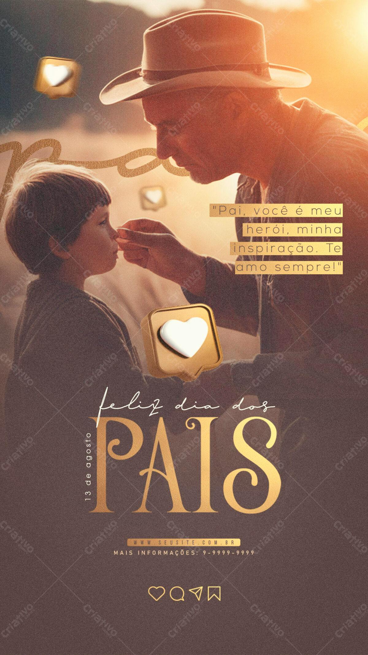 Flyer Dia dos Pais PSD Editável