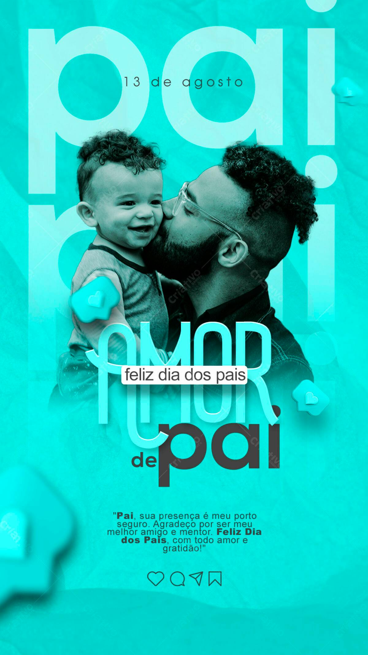 Flyer Dia dos Pais PSD Editável