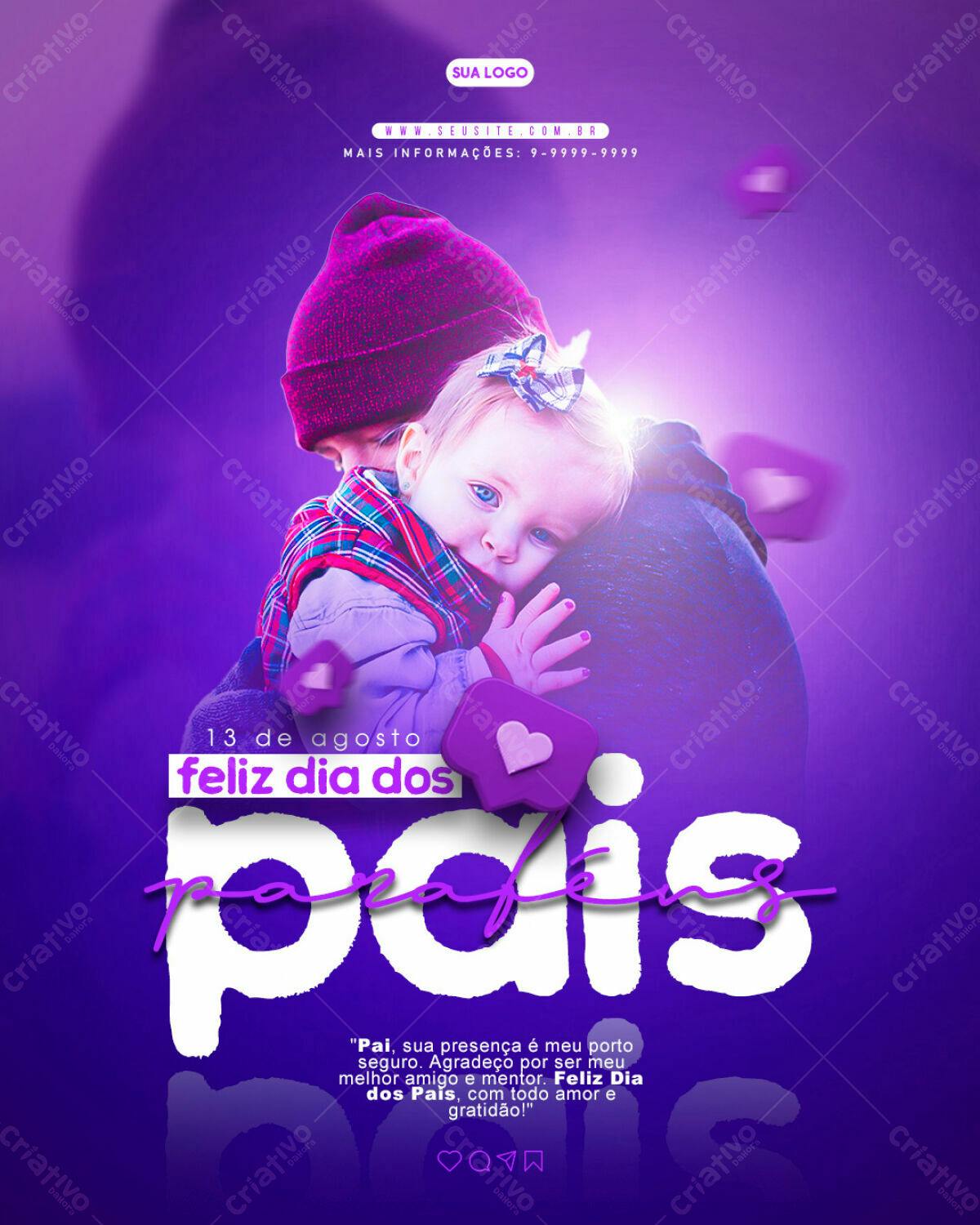 Flyer Dia dos Pais PSD Editável