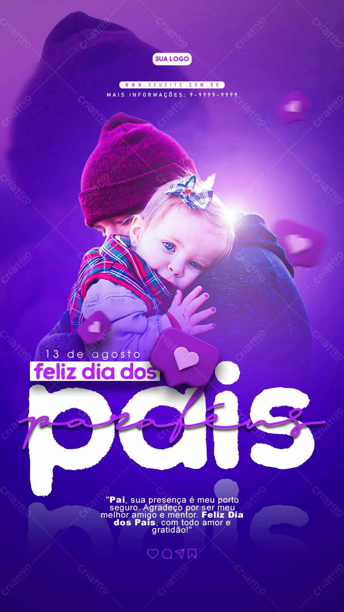 Flyer Dia dos Pais PSD Editável