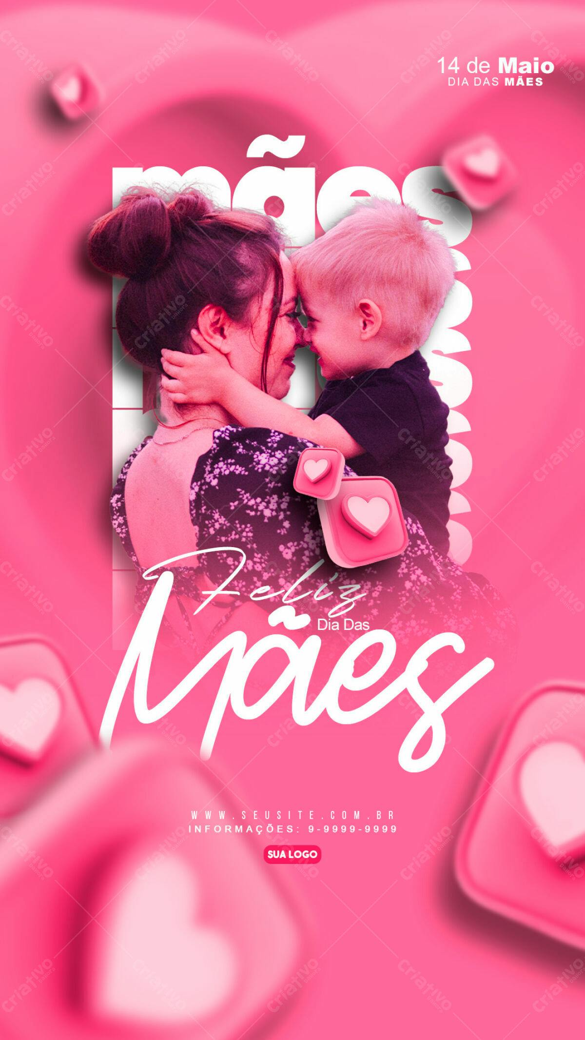 Flyer Dia das Mães PSD Editável