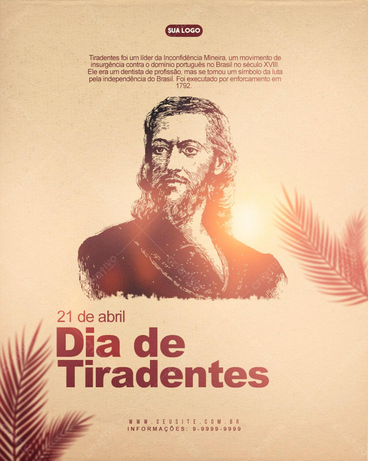 Flyer Dia de Tiradentes PSD Editável
