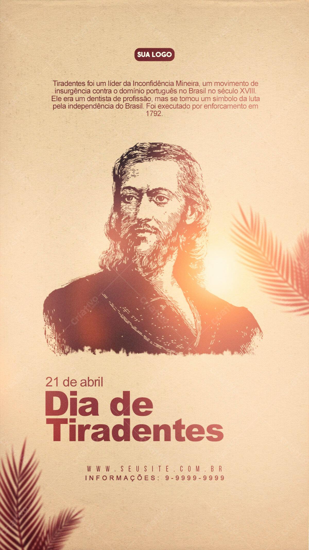 Flyer Dia de Tiradentes PSD Editável