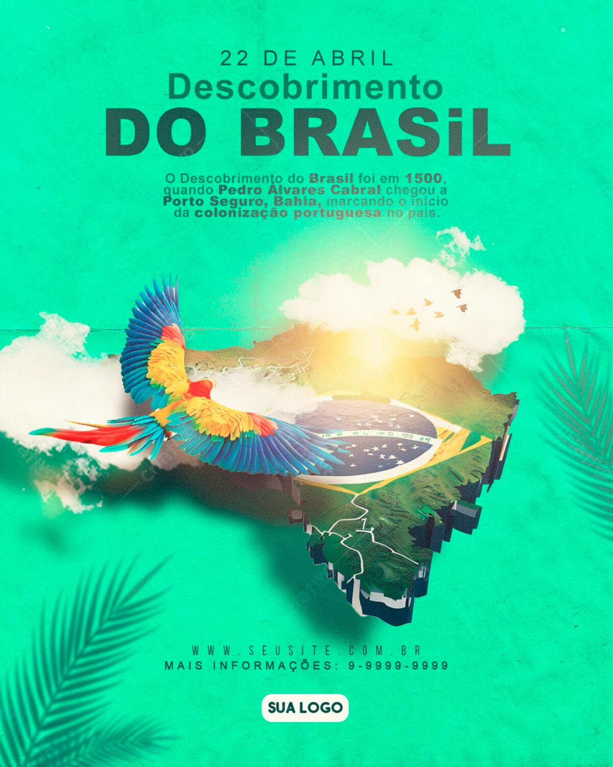 Flyer Descobrimento do Brasil PSD Editável