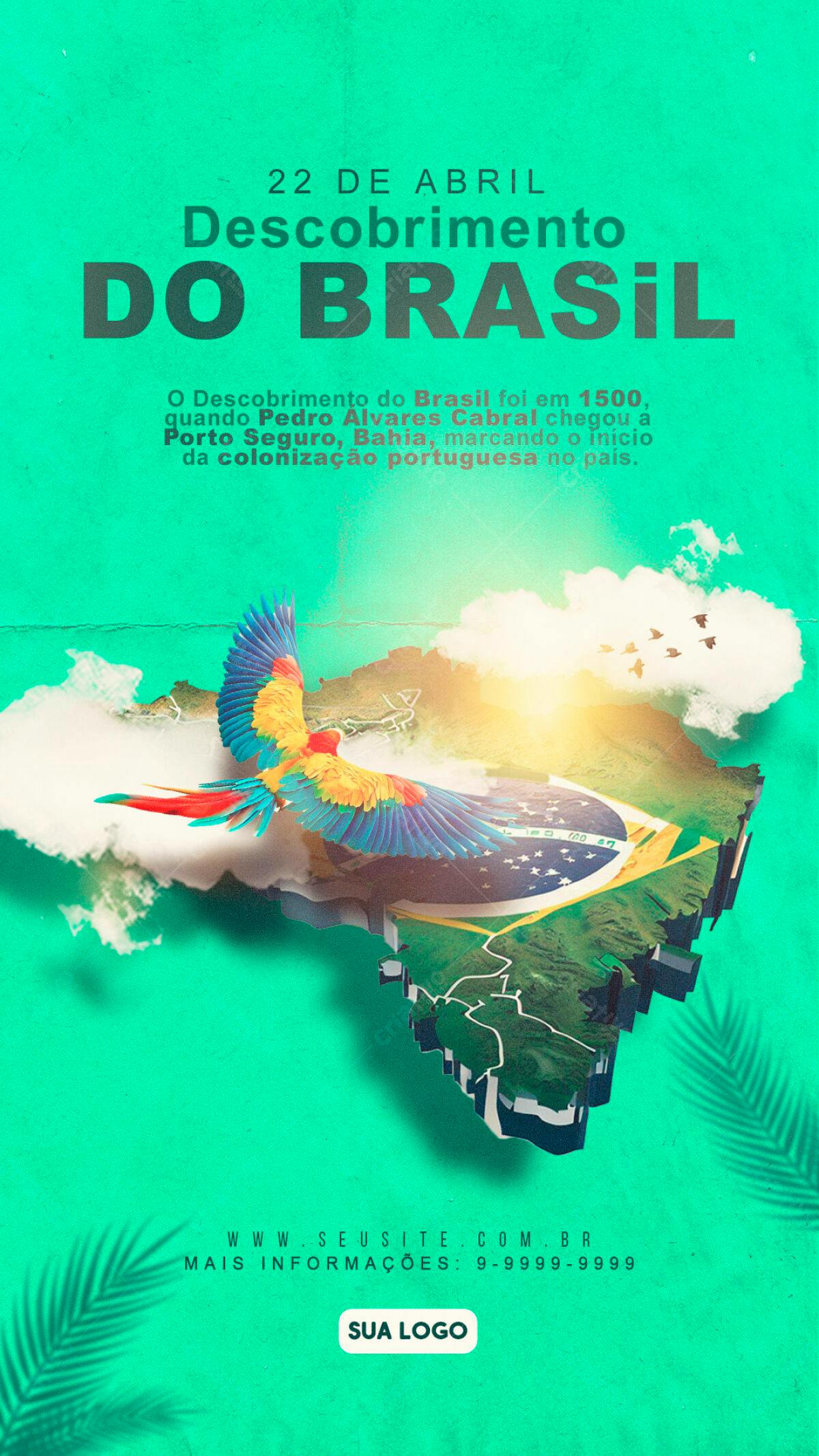 Flyer Descobrimento do Brasil PSD Editável