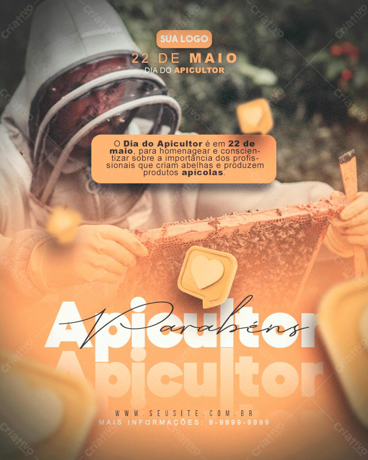 Flyer Dia do Apicultor PSD Editável