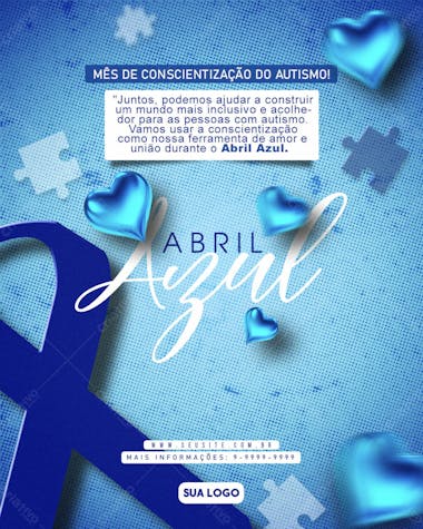 Abril azul feed social media