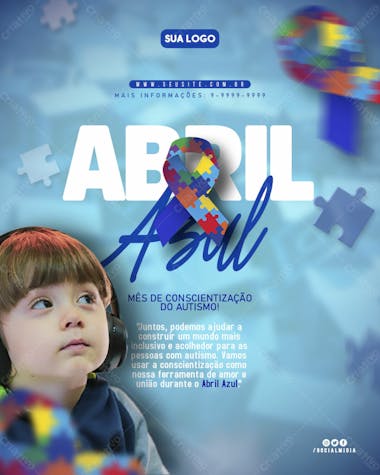 Abril azul social media feed