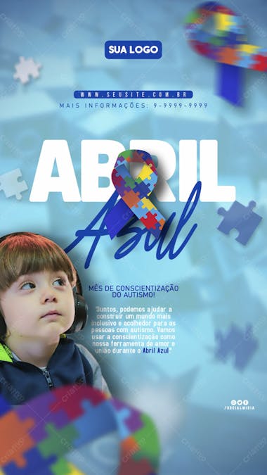 Abril azul social media story