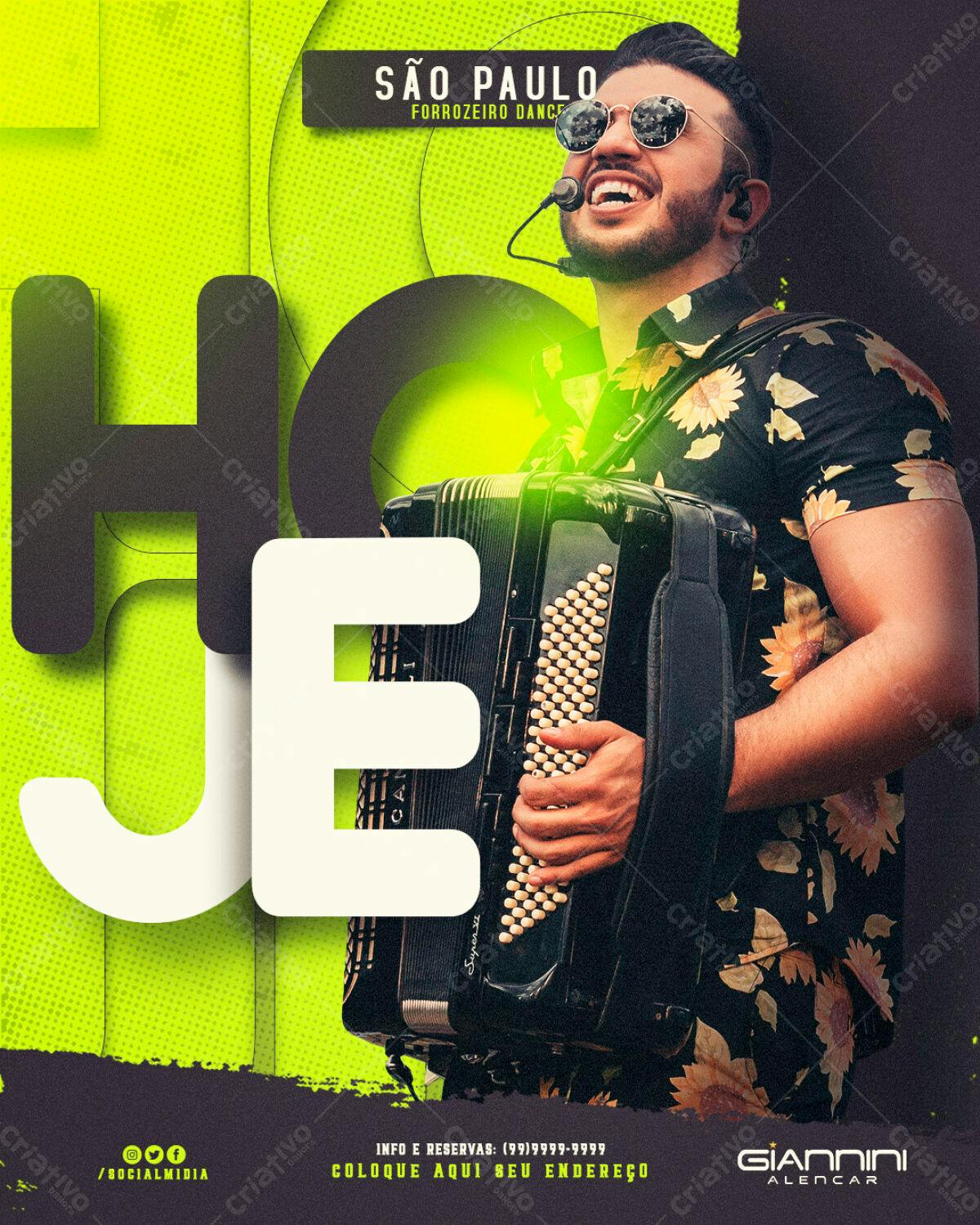 Flyer Forró São Paulo PSD Editável