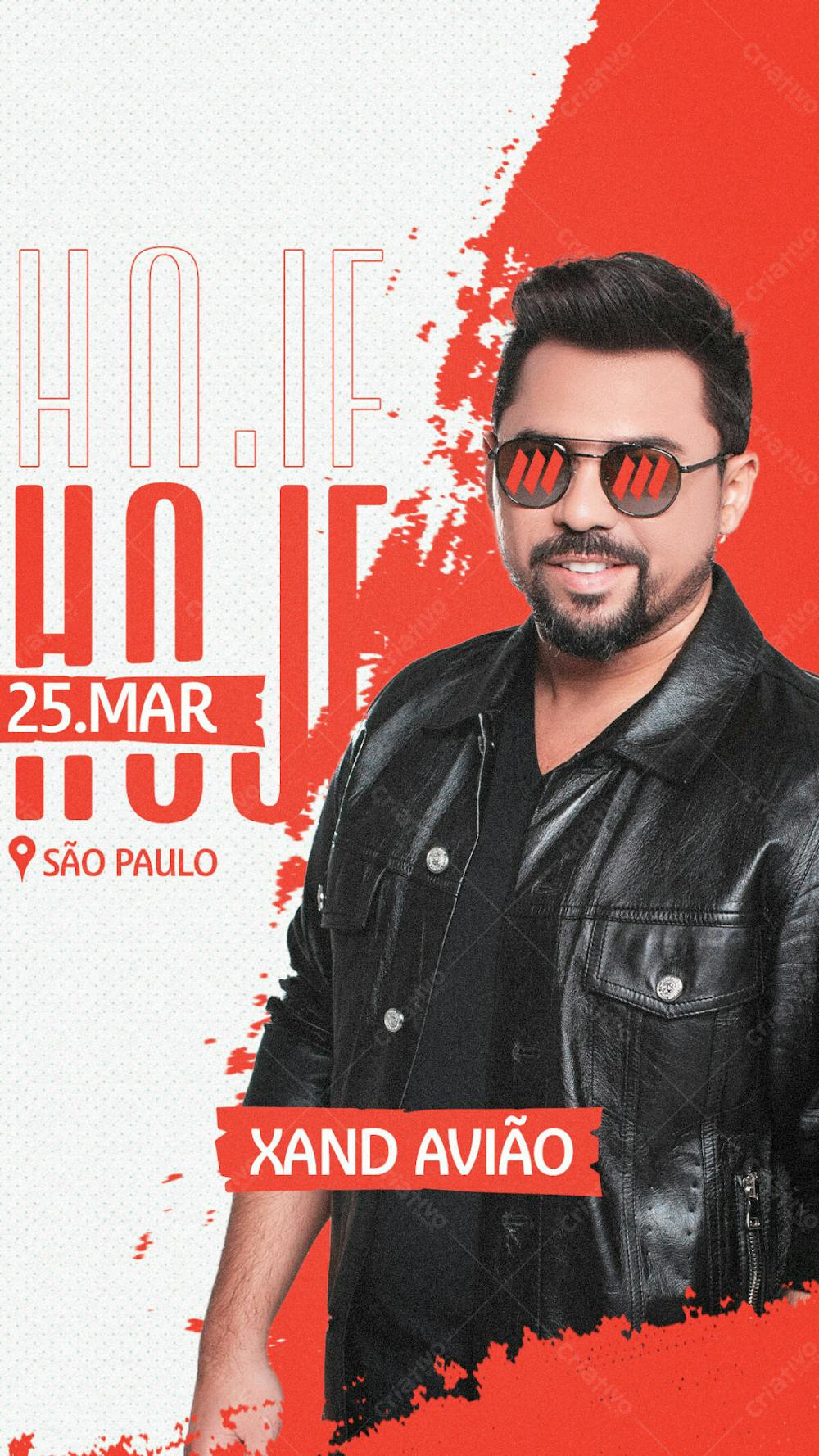 Agenda Xand Avião Hoje Flyer Adaptado Para Feed E History 1080X 1920 E 1080X 1350