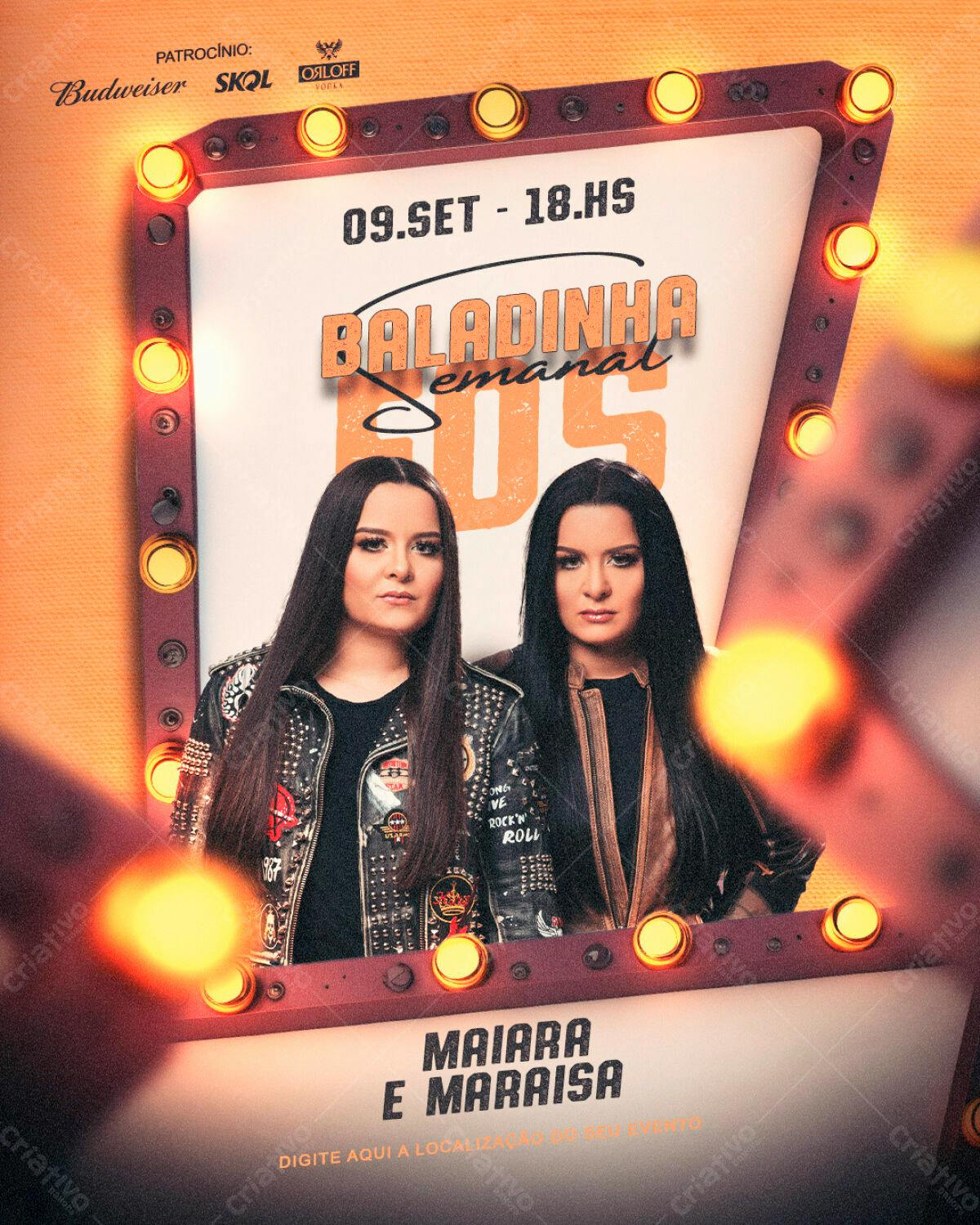 Flyer para Show Maiara e Maraisa PSD Editável