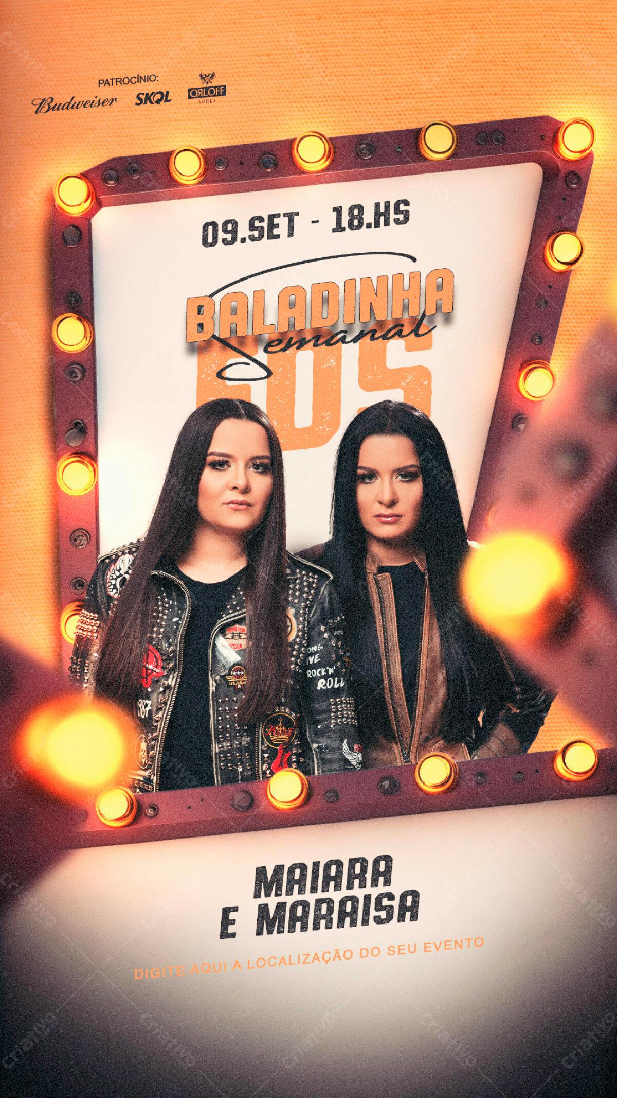 Flyer para Show Maiara e Maraisa PSD Editável