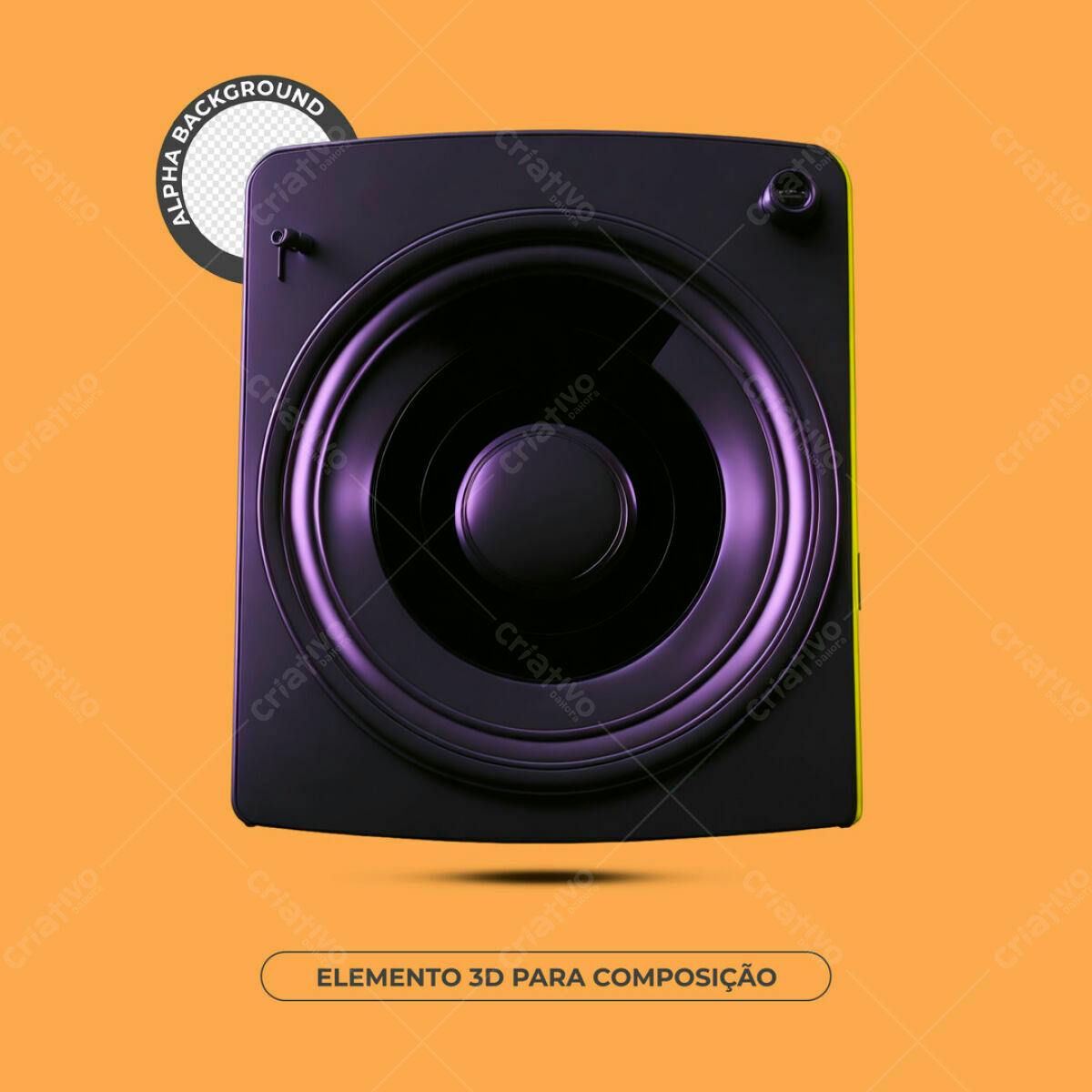 Elemento 3D Caixa de Som PSD Editável
