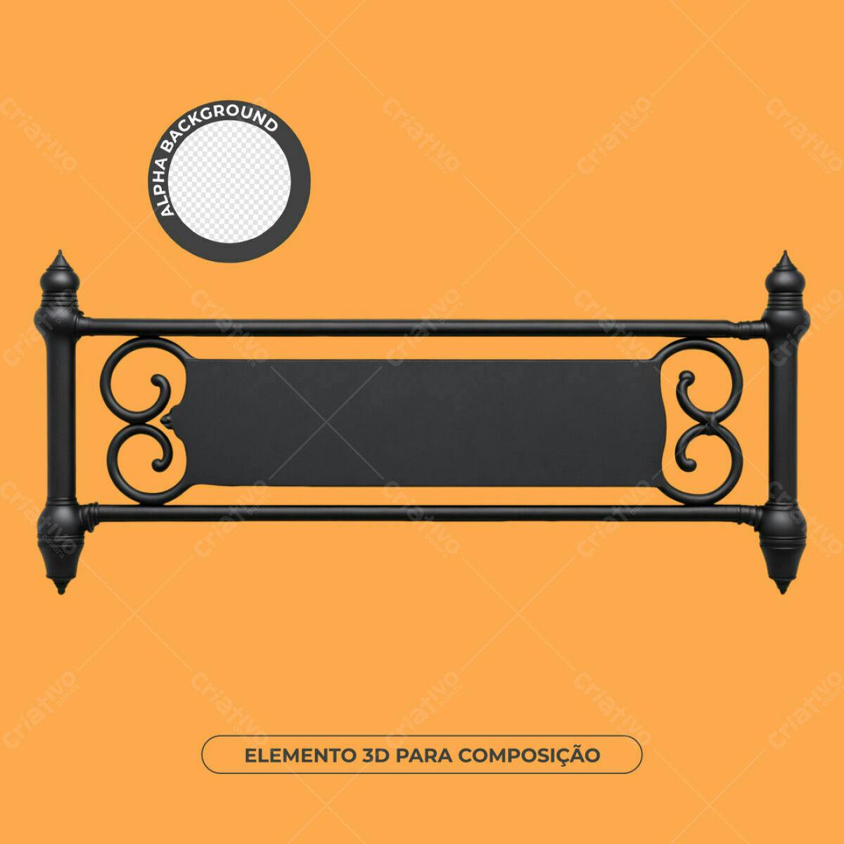Elemento 3D para Composição PSD Editável