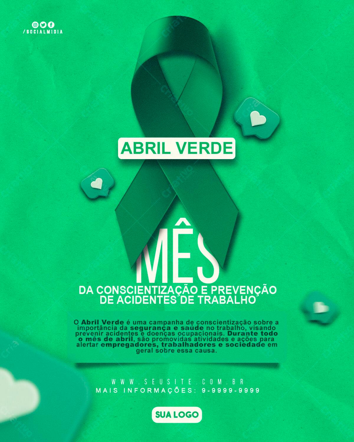 Flyer Abril Verde PSD Editável