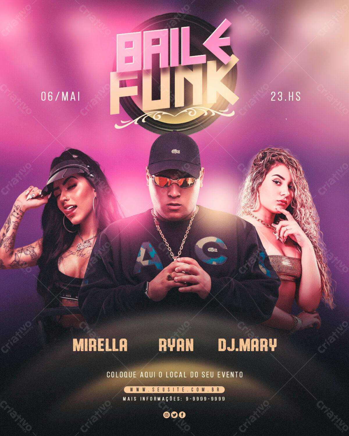 Flyer Baile Funk PSD Editável
