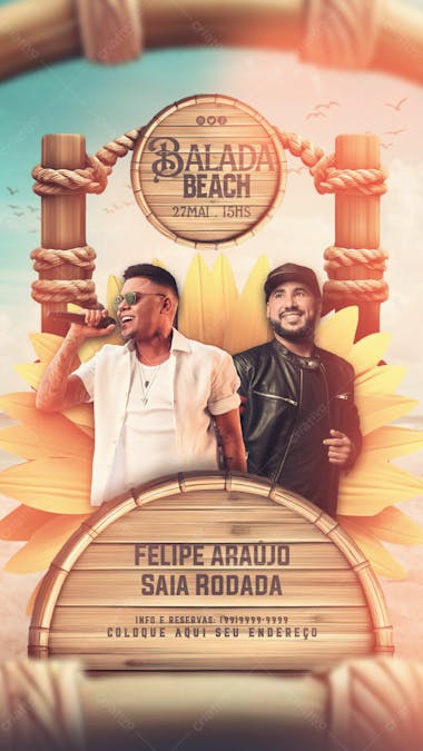 Balada beach evento story