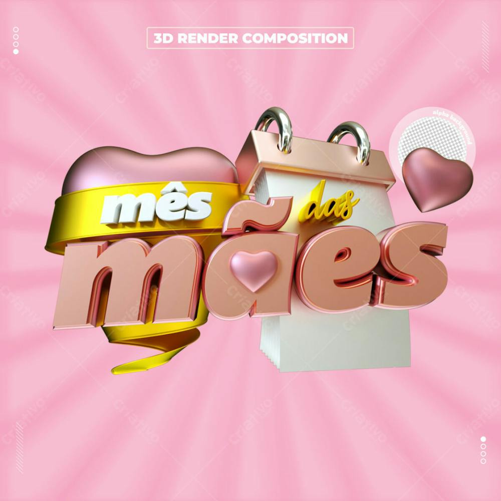 SELO 3D MÊS DAS MÃES