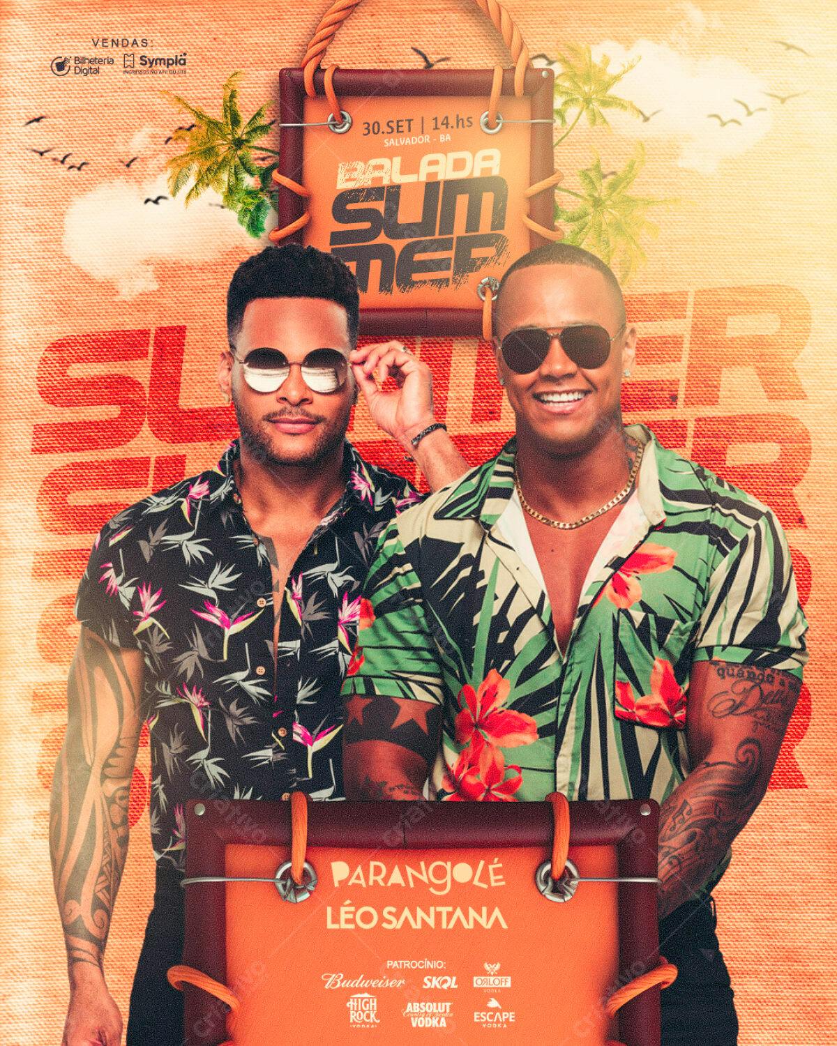 Flyer Balada Summer PSD Editável