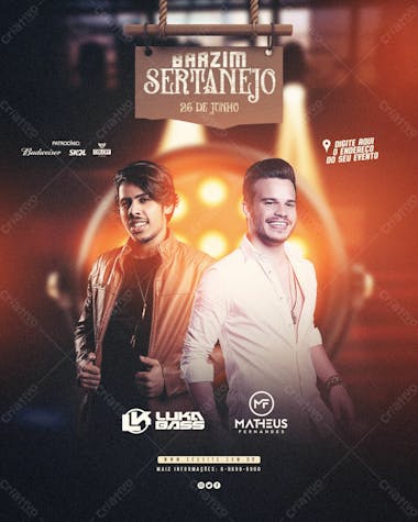 Barzim sertanejo evento feed