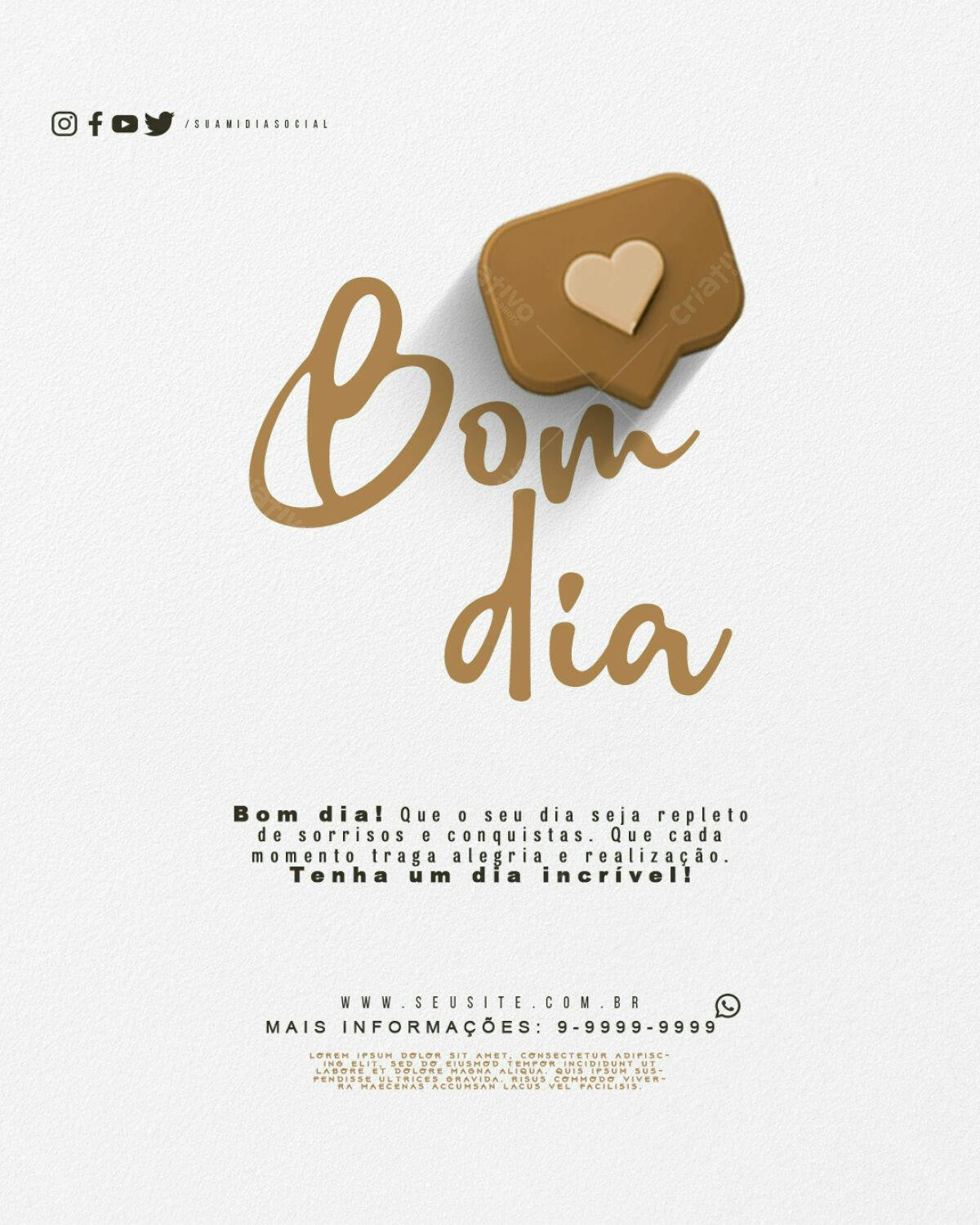 Flyer Mensagem de Bom Dia PSD Editável
