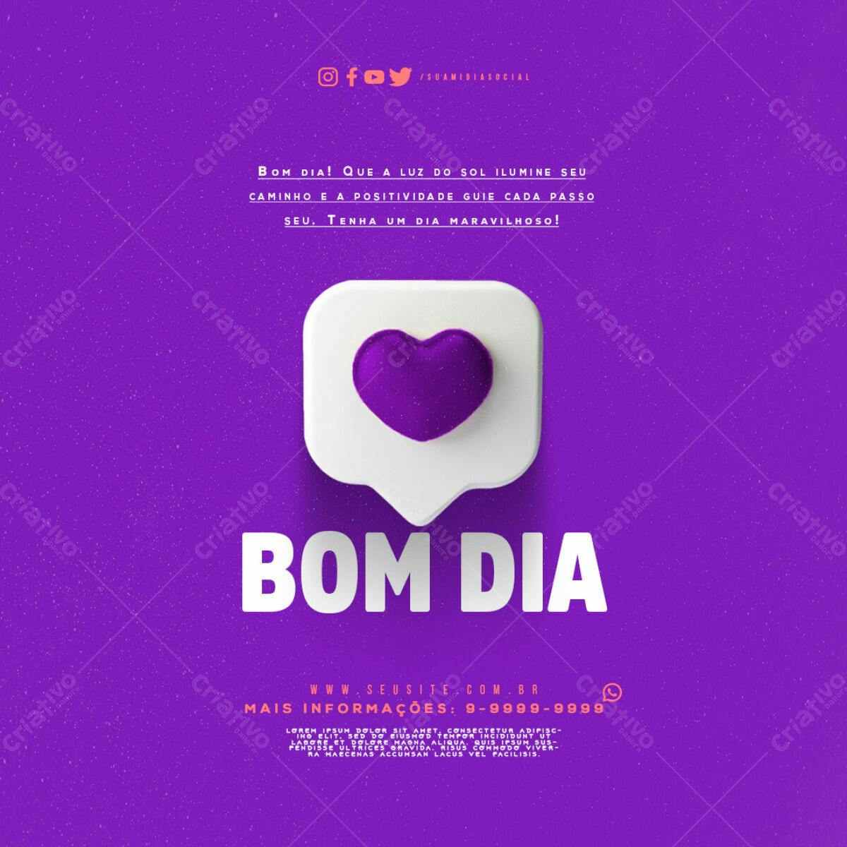 Postagem para Redes Sociais PSD Editável