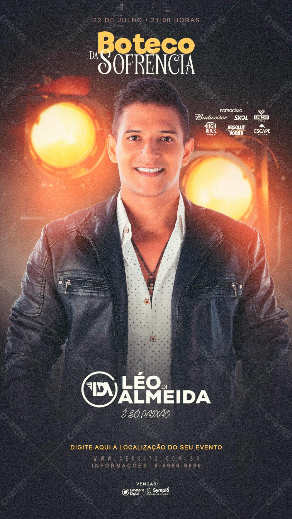 Flyer para Show do Léo di Almeida PSD Editável