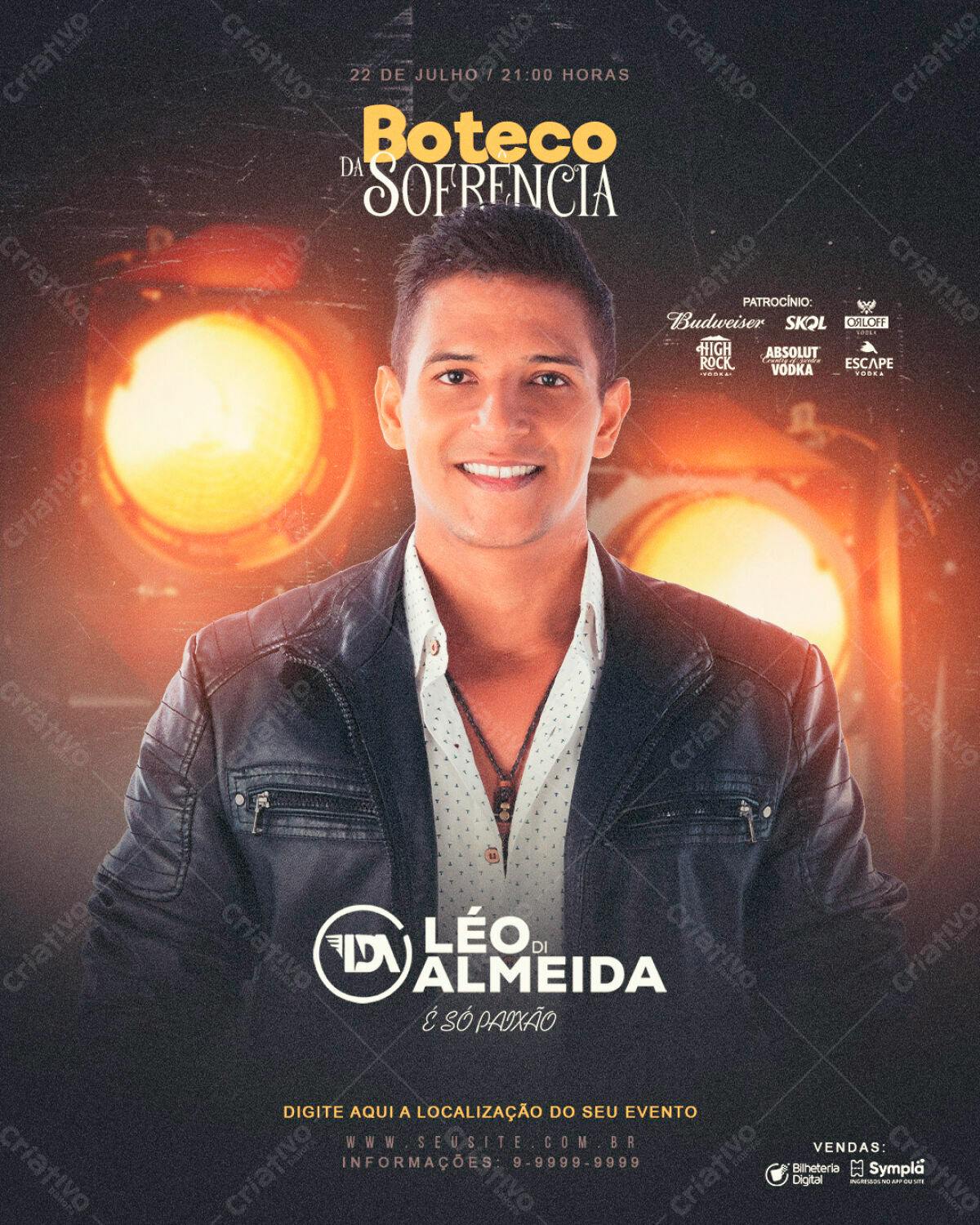 Flyer Boteco da Sofrência PSD Editável