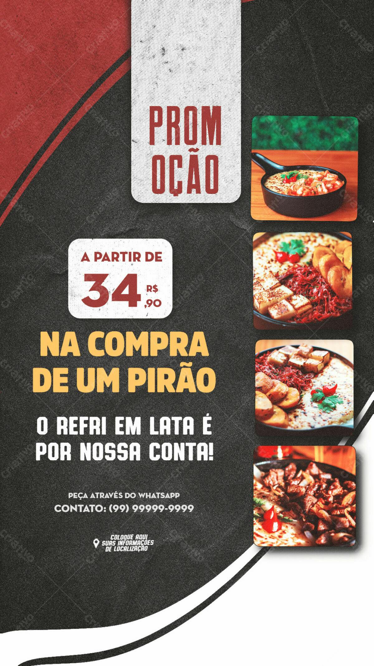 Flyer Promoção Pirão PSD Editável