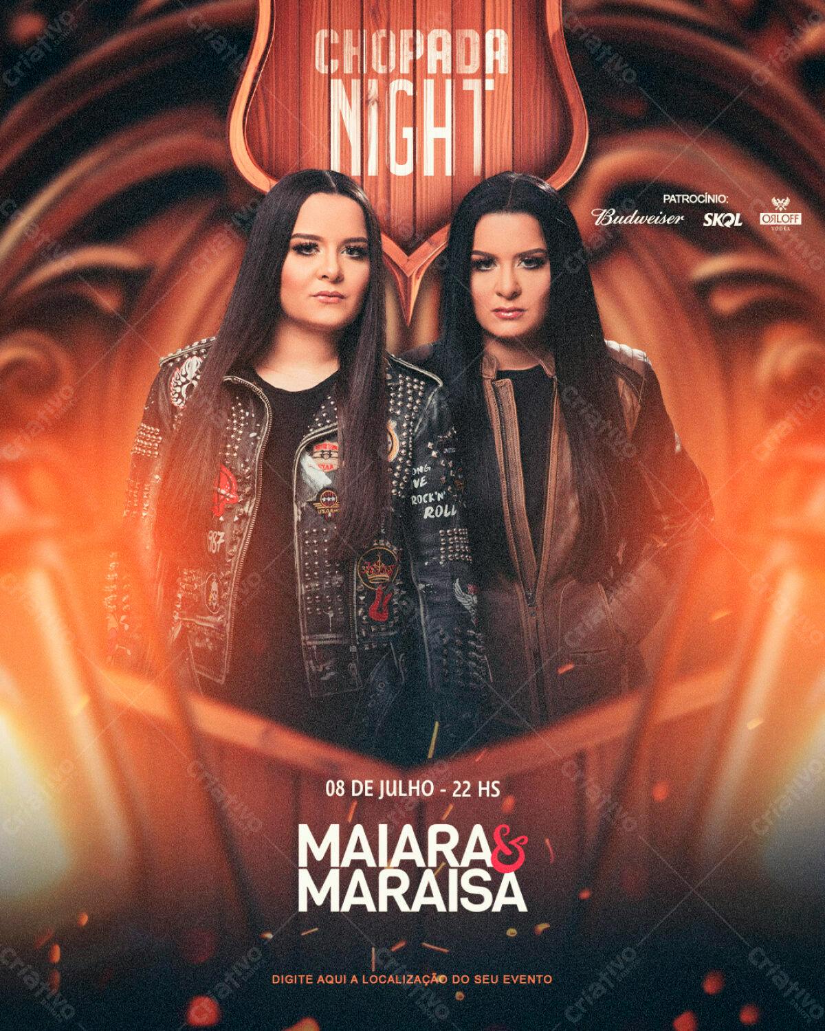 Flyer para Show Maiara & Maraisa PSD Editável