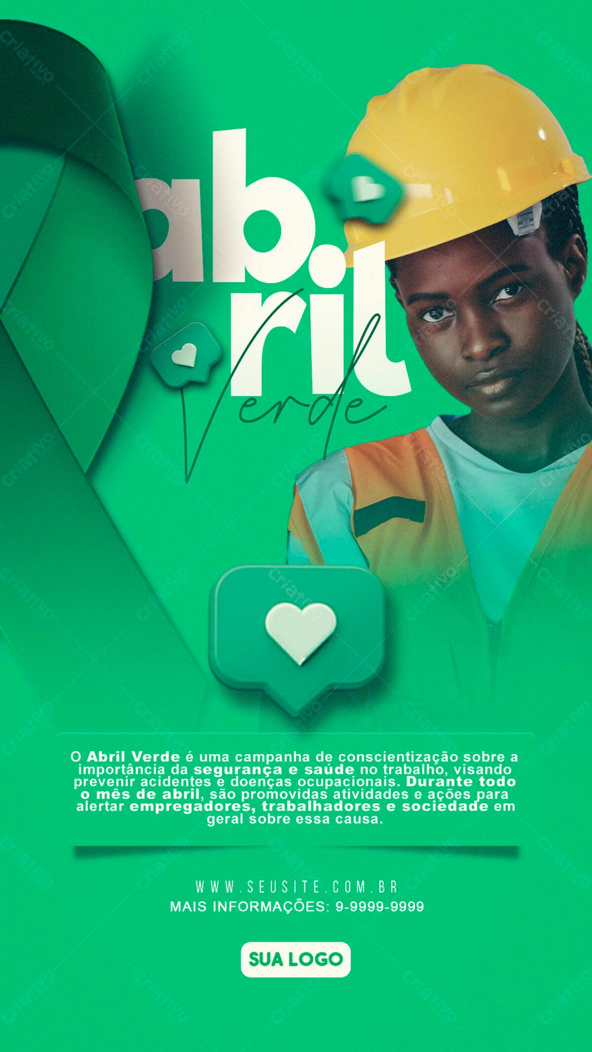 Flyer Abril Verde PSD Editável