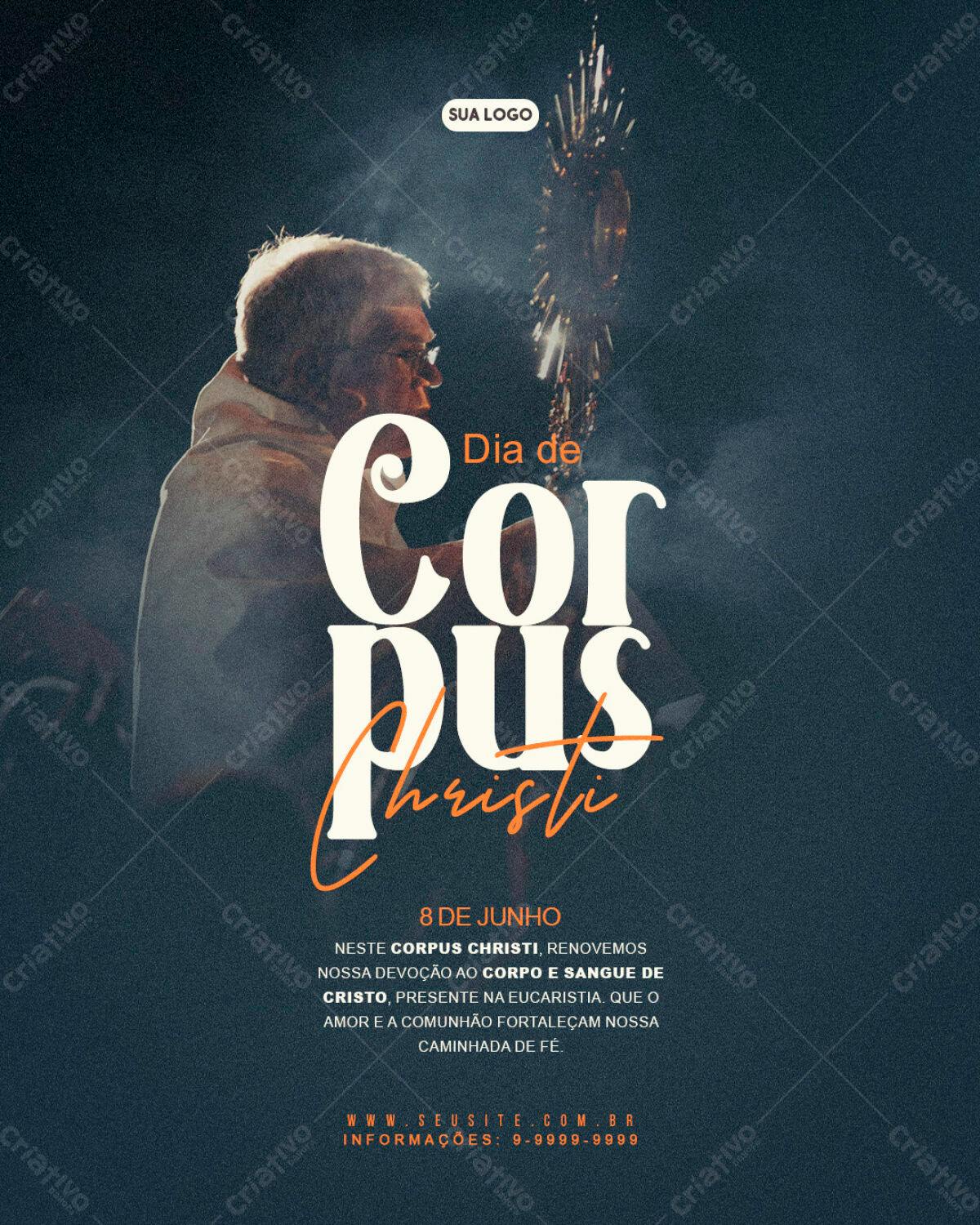 Flyer Dia de Corpus Christi PSD Editável