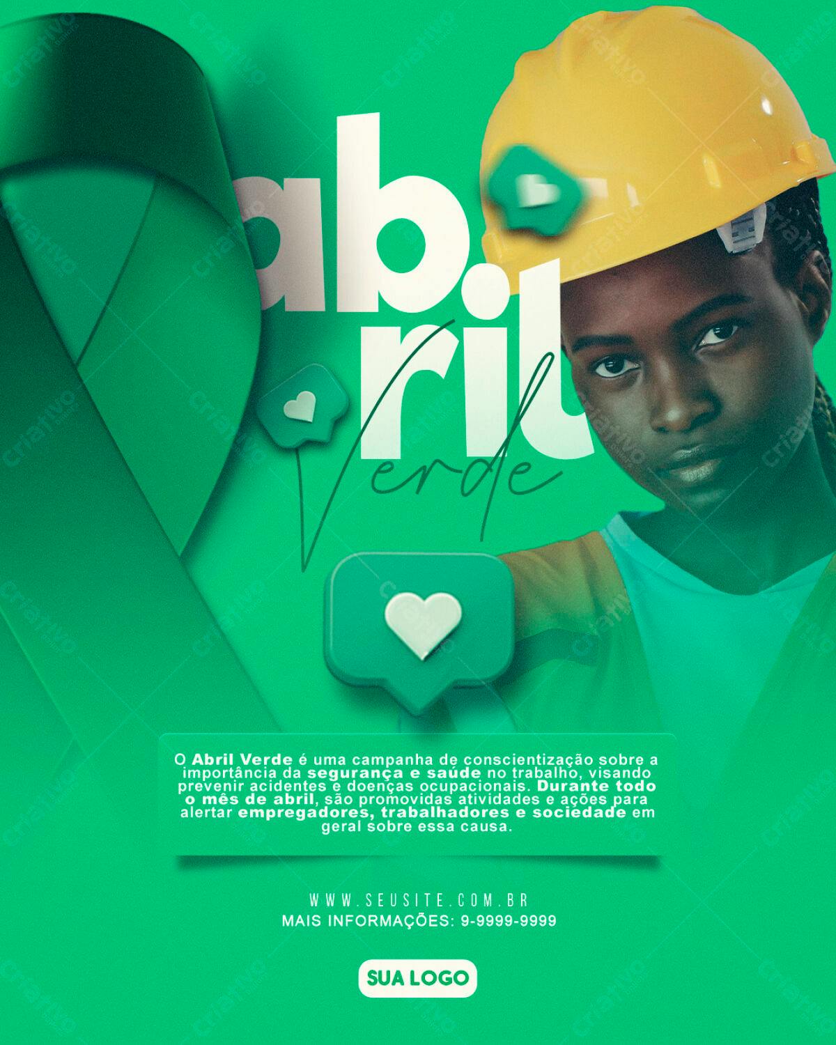 Flyer Abril Verde PSD Editável