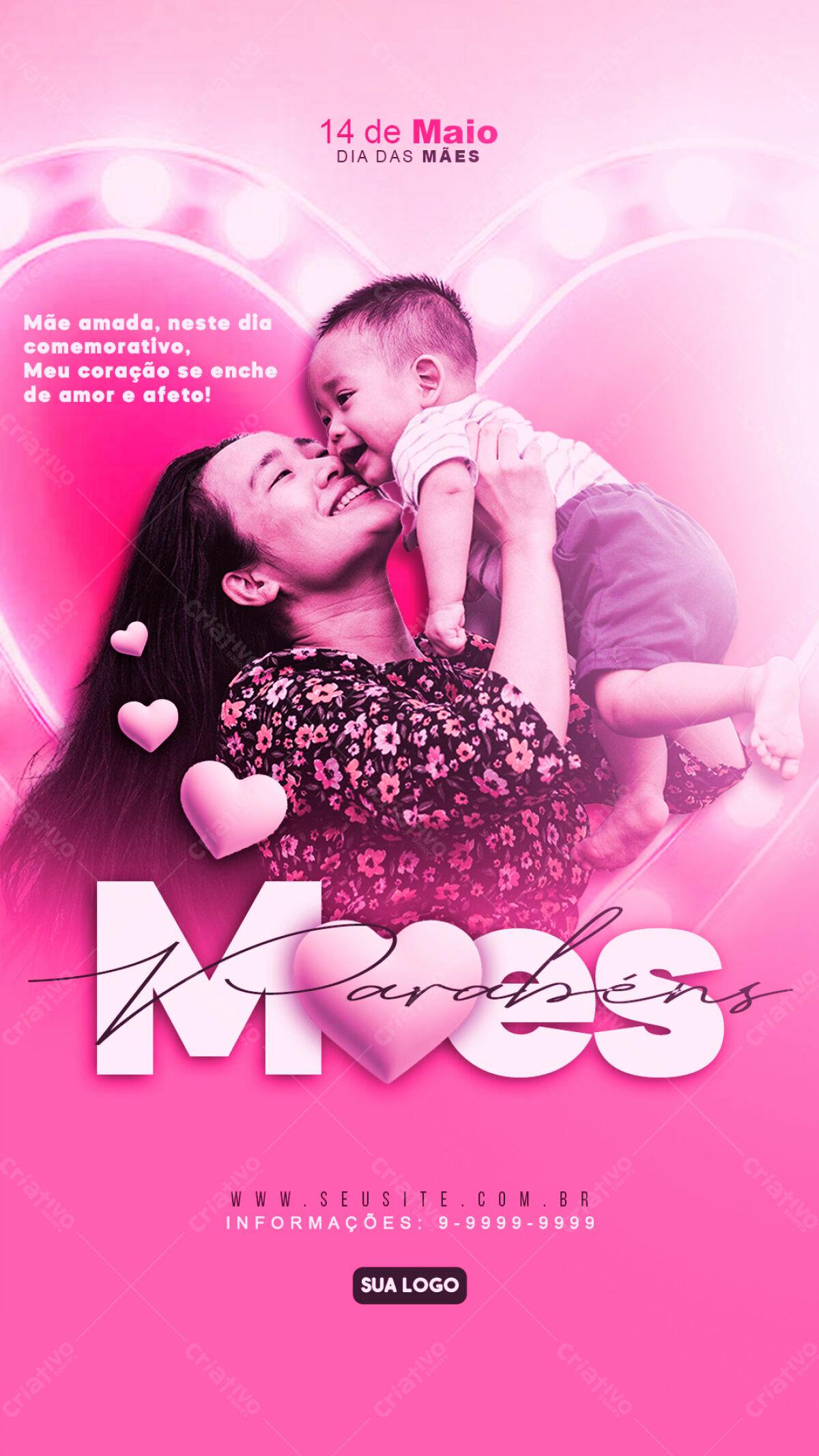 Flyer Dia das Mães PSD Editável