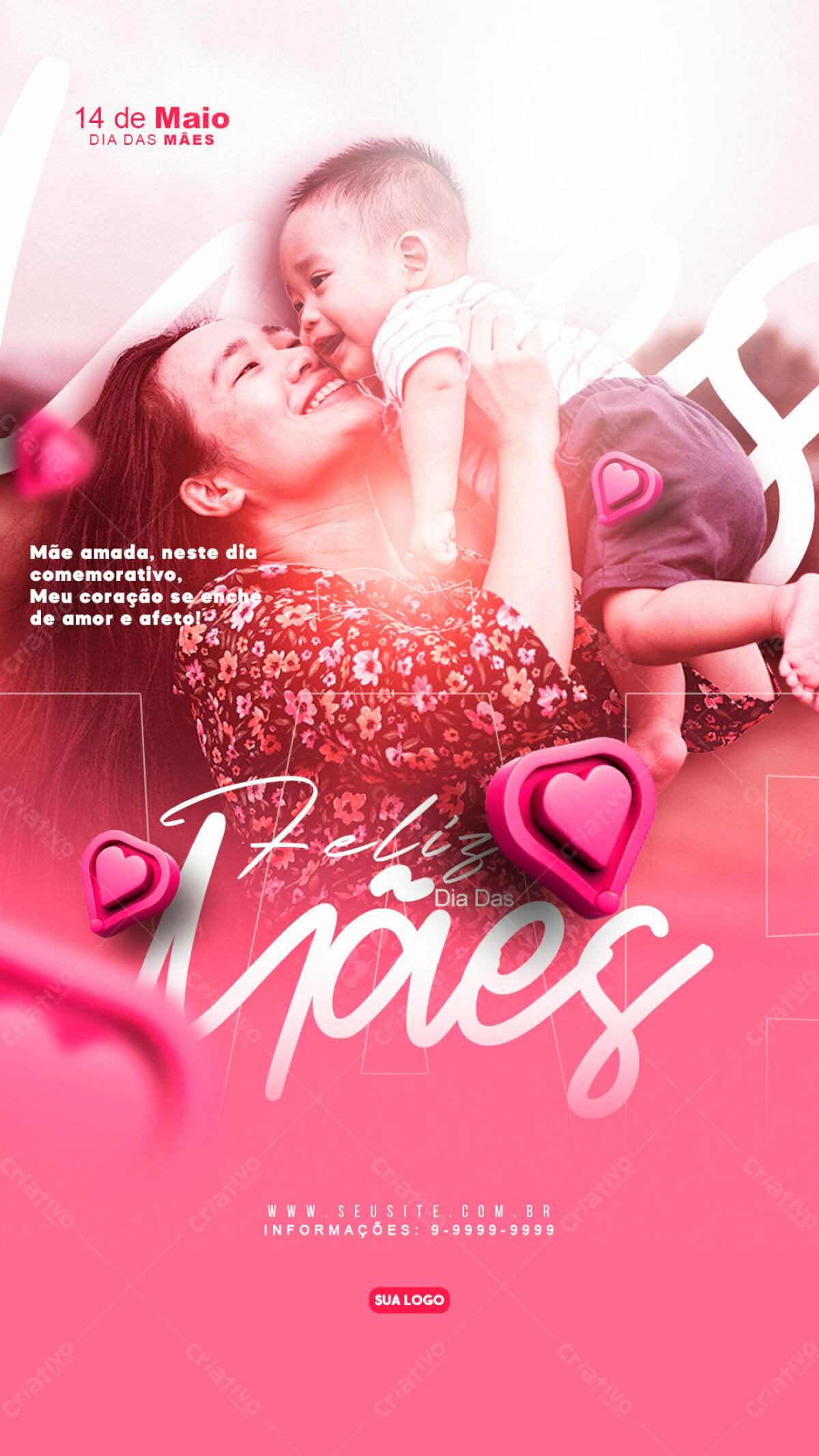 Flyer Dia das Mães PSD Editável