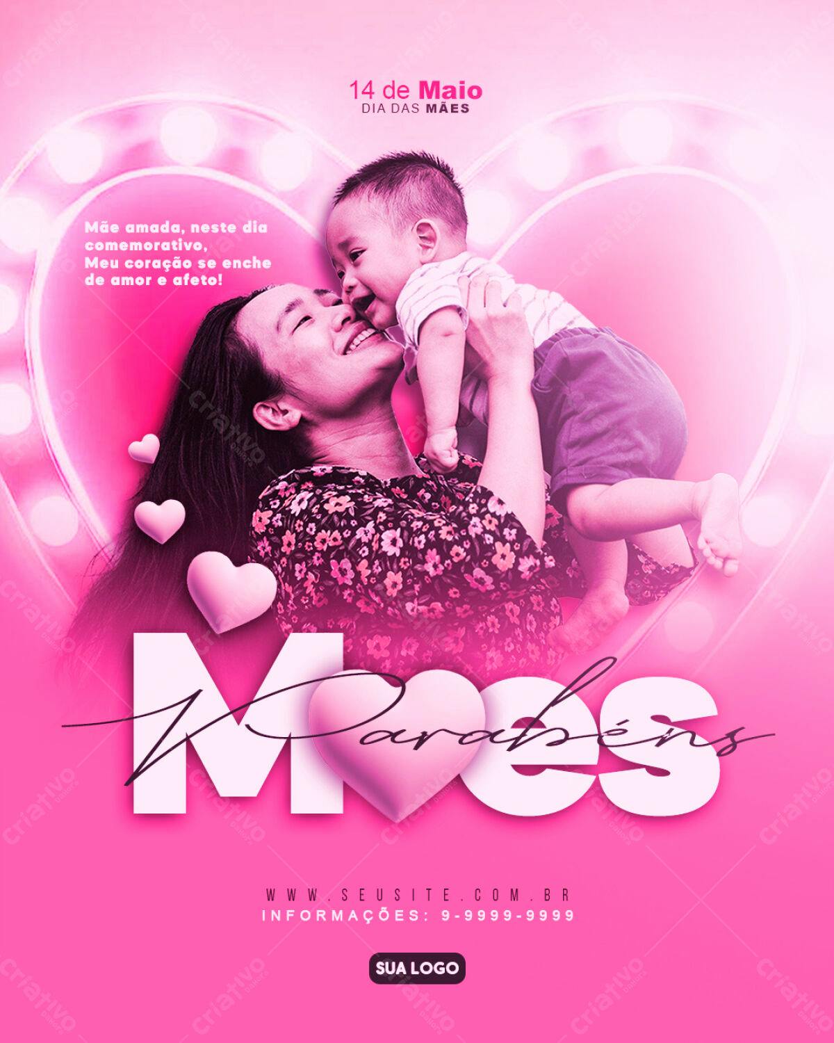 Flyer Dia das Mães PSD Editável