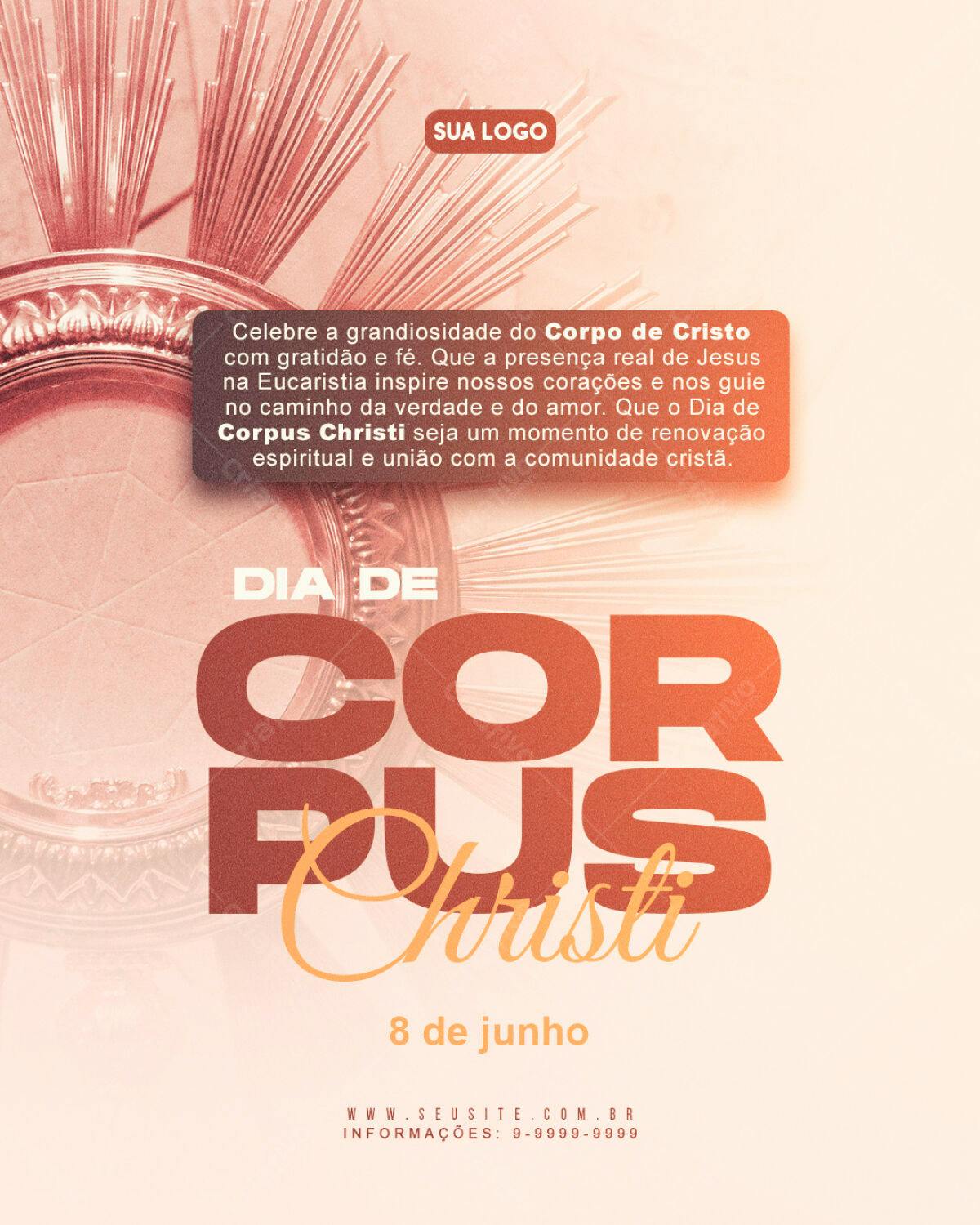 Flyer Dia de Corpus Christi PSD Editável