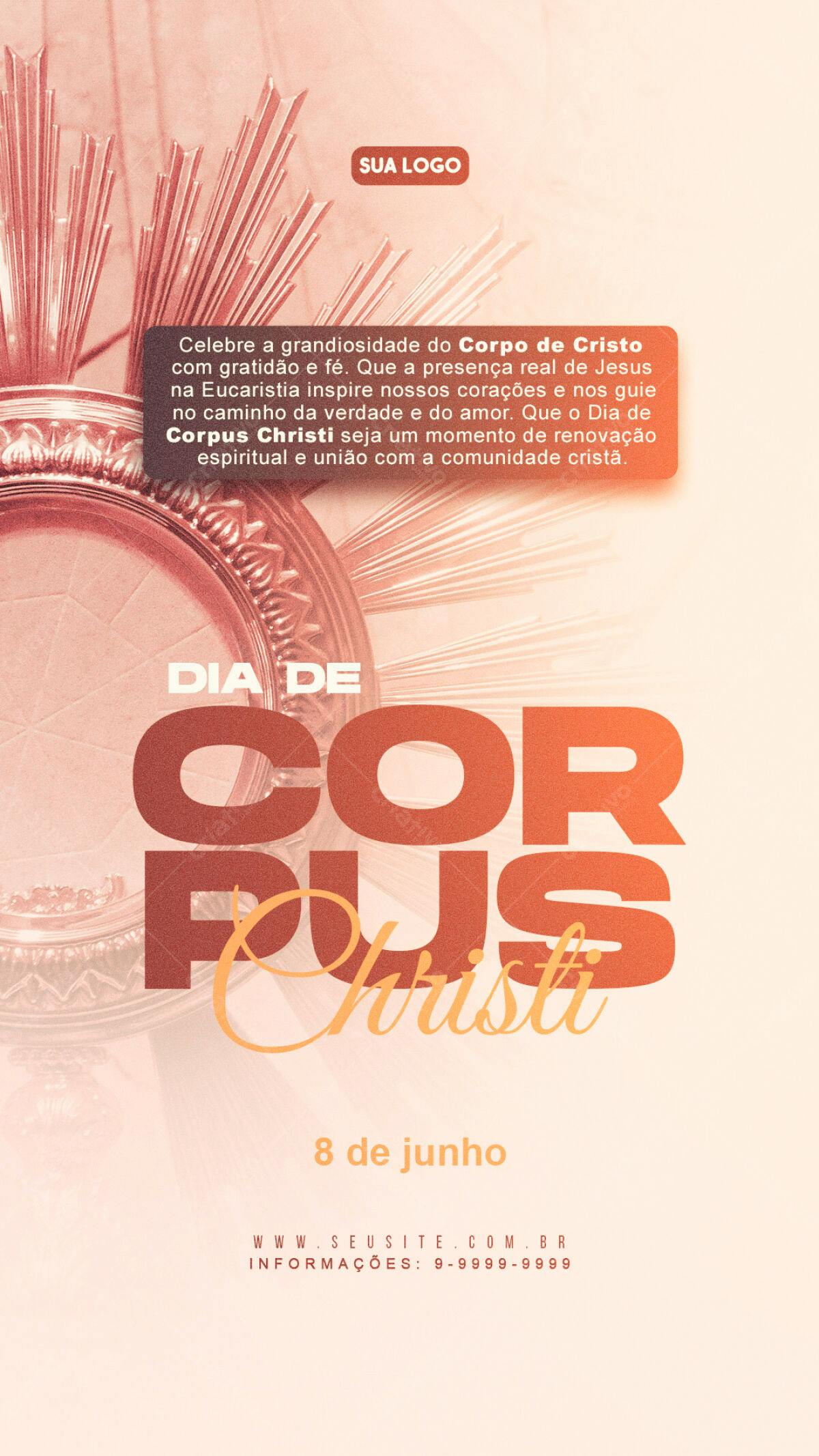 Flyer Dia de Corpus Christi PSD Editável