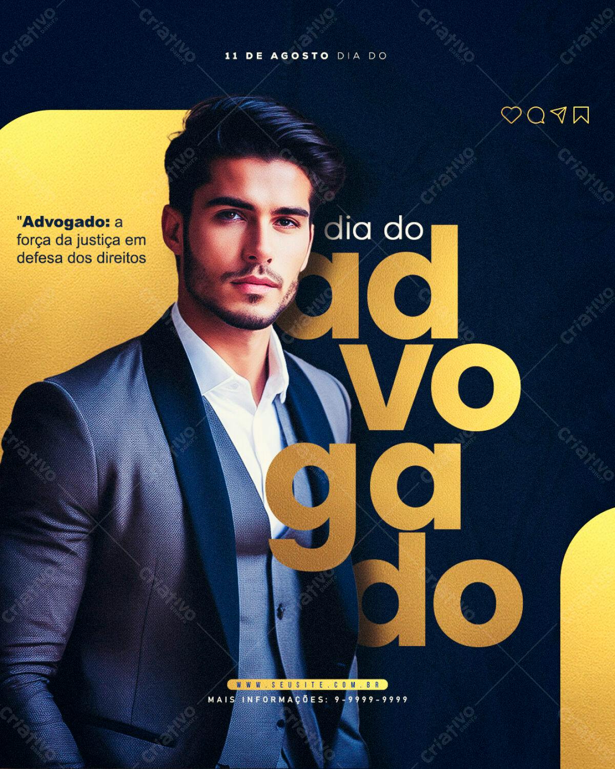 Flyer Dia do Advogado PSD Editável