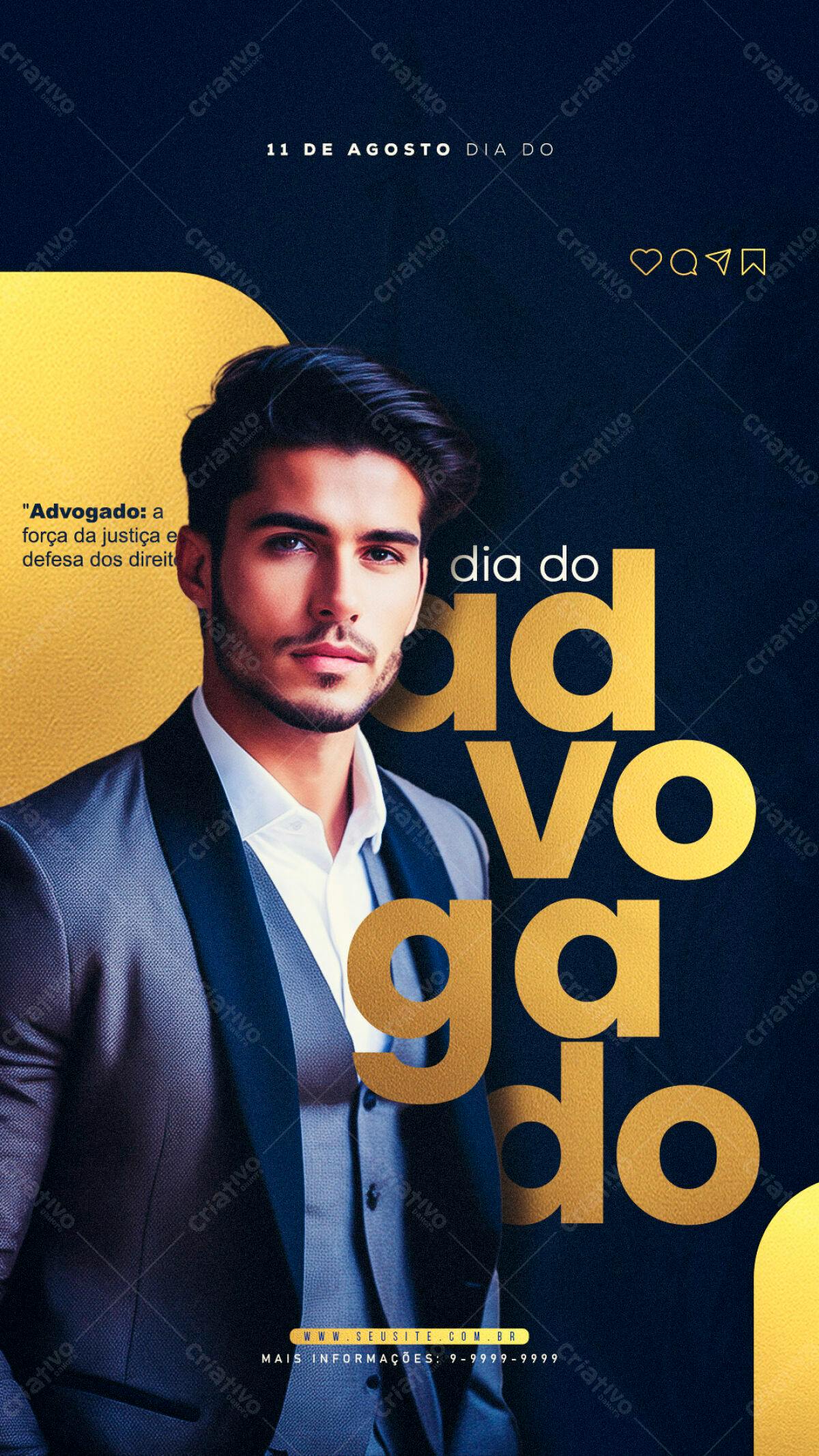 Flyer Dia do Advogado PSD Editável