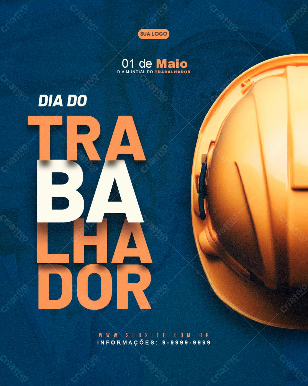 Flyer Dia do Trabalhador PSD Editável