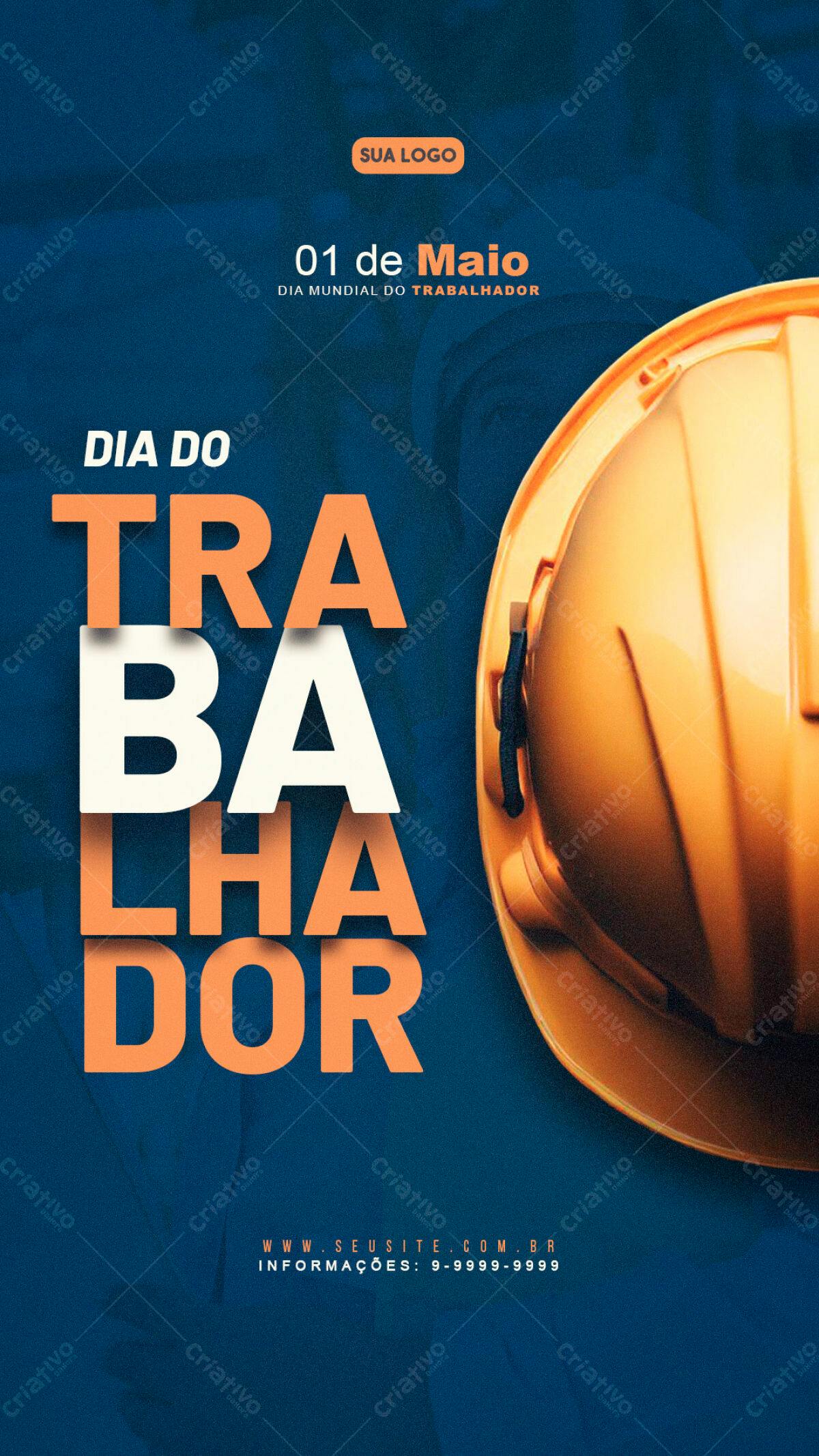 Flyer Dia do Trabalhador PSD Editável