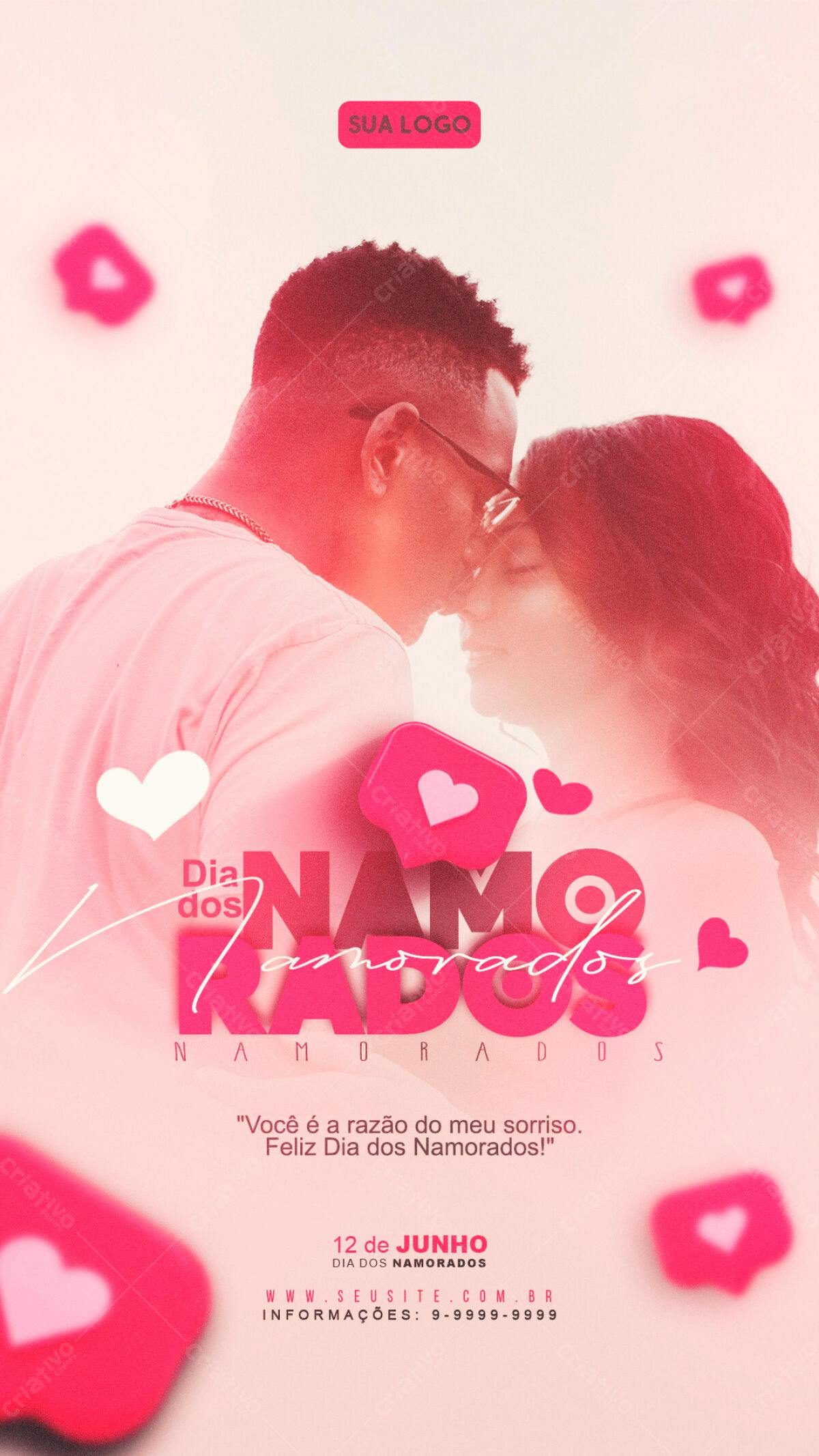 Flyer Dia dos Namorados PSD Editável